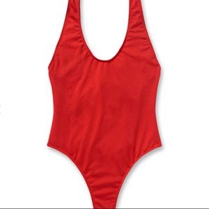 Coulbourne Red Stone One Piece Swim Suit / Size Large/ Designed in USA